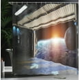 thumbnail image 4 of Ambesonne Scenery Shower Curtain, Earth Galaxy Space, 69"Wx84"L, Multicolor, 4 of 5