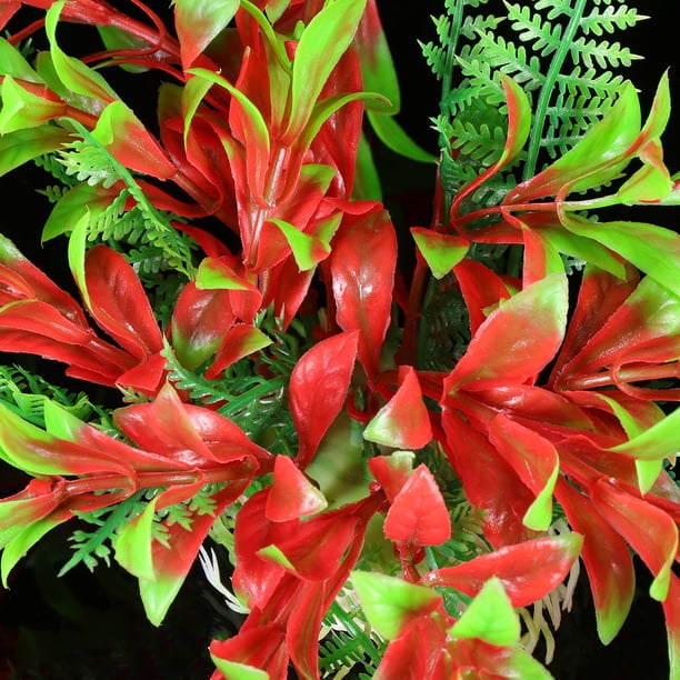 unbranded Planta Decorativa Artificial Para De Peces Con Pasto Multicolor Y Acabado