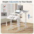 thumbnail image 5 of Ergonomic Tilting Laptop Table, Height Adjustable with Cup Holder and Lockable Casters, for Office & Treadmill Use, 5 of 7