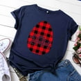 thumbnail image 2 of Pompotops Plus Size Easter Short Sleeves O-neck Printing Casual Blouse T-shirt Tops, 2 of 3