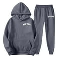 thumbnail image 3 of Letdown Men's Lined Tracksuit 2 Piece Hooded Athletic Sweatsuits Casual Running Jogging Sport Suit Solid Sets (Dark Gray, S), 3 of 6