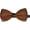 Brown, variant on Men’s Pre-Tied Bow Ties Silver Metal Edged Two-Layer Bowtie Adjustable Length Necktie with Gift Box