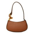 thumbnail image 2 of No Boundaries Women's Top Zip Shoulder Bag, Cognac, 2 of 5