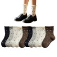 thumbnail image 7 of 10 Pairs Cute Girls Socks Cotton Ruffle Polka Dot Kids Crew Ankle School Size 2-12, 7 of 7