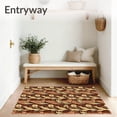 thumbnail image 3 of ODIKA 3'x5' Machine Washable Non-Slip Area Rug, Thanksgiving Feather Seasonal Front Entry High Traffic Rug, Brown, 603556, 3 of 7