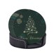 thumbnail image 2 of Posavasos de cuero de 6 piezas, posavasos de copos de nieve con diseño de árbol de Navidad de oro verde para bebidas, posavasos para tazas, regalo de inauguración de la casa, ideal para la decoración, 2 of 7