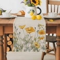thumbnail image 5 of Table Runner Watercolor Poppy Flower Table Decoration for Kitchen Dinning Floral Leaves Plant Table Decoration for Indoor Outdoor Party Wedding Decor 13x90 Inch, 5 of 7