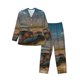 thumbnail image 1 of Balery Deserted Classic Car Landscape Pijama para Hombre de Dos Piezas con Manga Larga, Conjunto de Dormir y Descanso Suave con Bolsillos-Small, 1 of 7