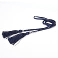 thumbnail image 2 of YesbayWomen Thin Skinny Waistband Weave Braided Tassel Belt Dress Accessory-Dark Blue, 2 of 8