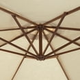 thumbnail image 6 of Island Umbrella Santiago 10-ft Octagonal Cantilever Umbrella with Champagne Olefin Canopy, 6 of 10