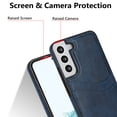 thumbnail image 3 of Allytech Wallet Case for Samsung Galaxy S22 - 2 Card Holder - Military Grade Drop Protection - Ultra Slim & Protective - Premium PU Leather Shockproof Phone Case for Women & Men - Blue, 3 of 7