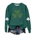 thumbnail image 3 of OGLCCG St. Patrick's Day Sweatshirts for Kids Girls Clover Printed Long Sleeve Crewneck Irish Shamrock Shirt Casual Loose Pullover Tops 1-13 Years, 3 of 4