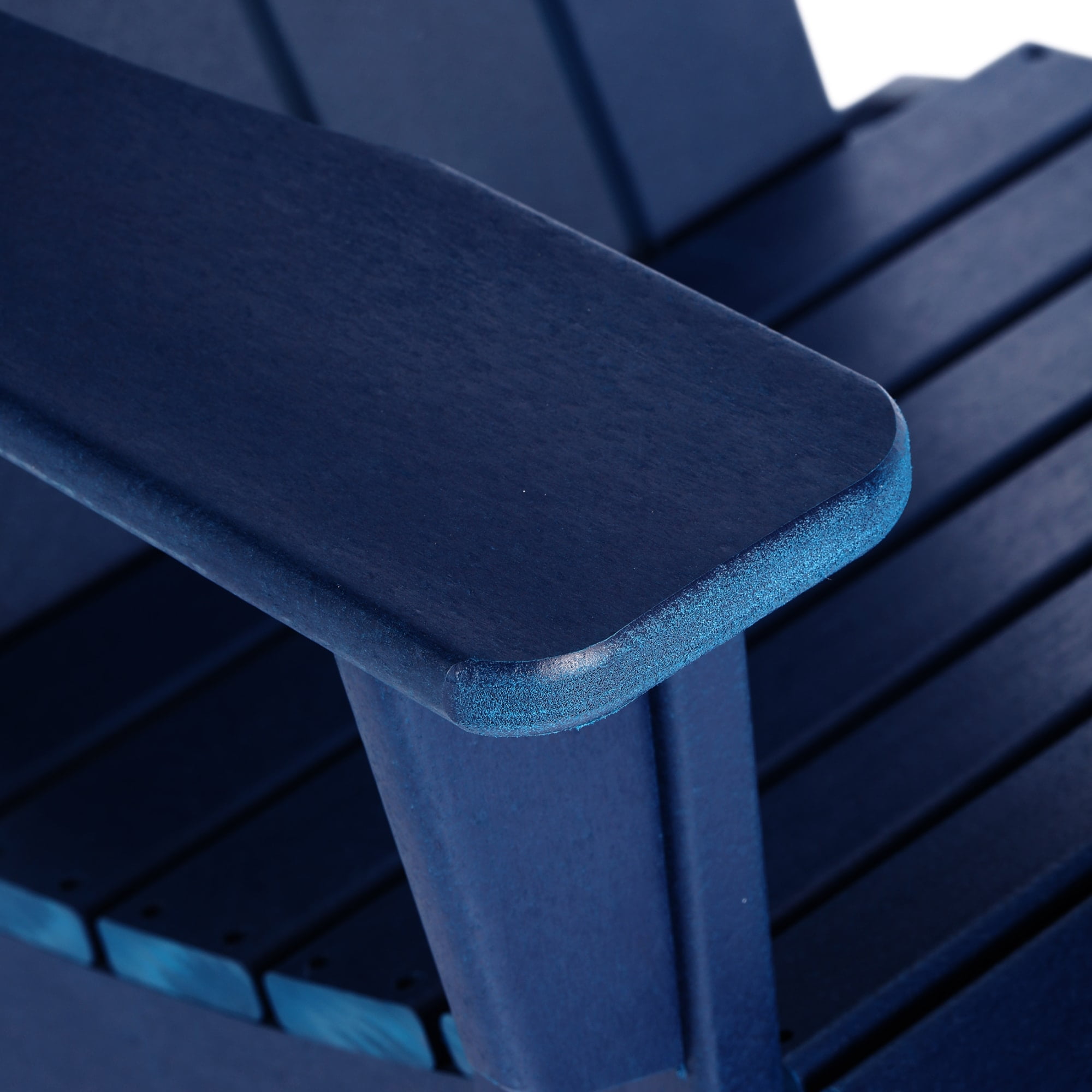 WestinTrends Malibu Outdoor Patio Porch Rocking Adirondack Chair (Set of 2), Navy Blue