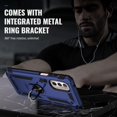 thumbnail image 6 of Moto G Stylus 5G 2022 Case [16ft Military Grade Drop Tested] with Screen Protector, Magnetic Ring Holder Kickstand, Navy Blue, 6 of 9