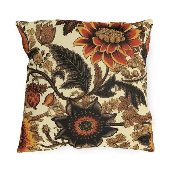 Outdoor Pillow In Sunflower Pattern
