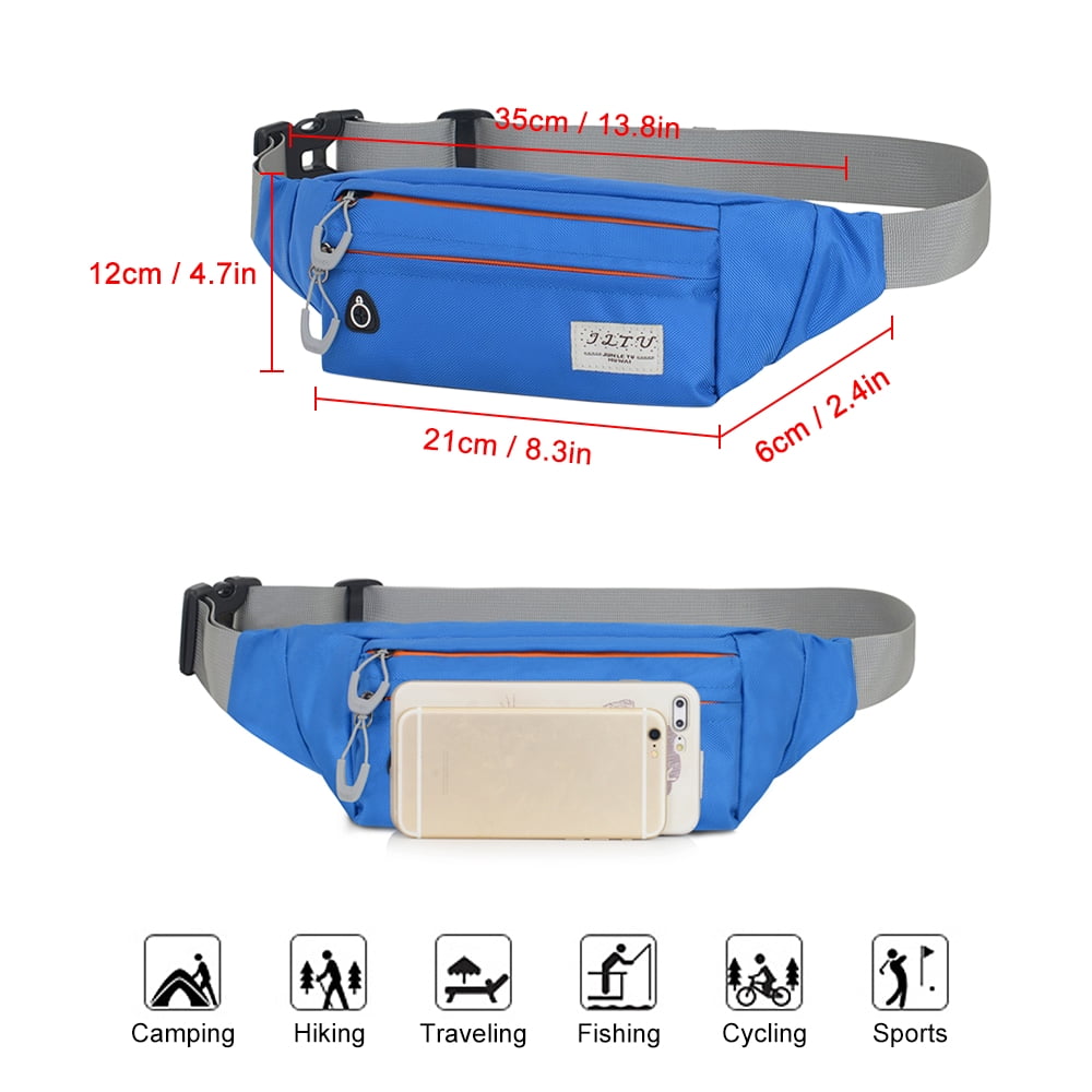 Travel Waist Pack,travel Pocket With Adjustable Belt Dogs Wearing Halloween Glasses Running Lumbar Pack For Travel Outdoor Sports Walking