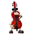 thumbnail image 2 of Animated Cello Music Box with Swaying Motion – Ngheia Red Musical Instrument Ornament for Home Decor, Music Lovers, Soothing Soft Music Player for Desk & Shelf (Easter & Mother’s Day Gift Idea), 2 of 7