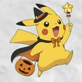 thumbnail image 2 of Men's Pokemon Halloween Pikachu Wizard  Baseball Graphic Tee White/Black Small, 2 of 4