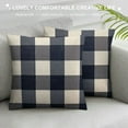 thumbnail image 3 of PRATYUS Outdoor Blue Throw Pillow Covers Buffalo Plaids Check Summer Front Porch Decorative Gingham Cushion Cases Home Decor Farmhouse for Patio Furniture Couch Bed Sofa 20x20in, 3 of 5