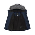 thumbnail image 3 of Wantdo Kid's Puffer Coat Windproof Winter Coat Waterproof Outerwear Parka Jacket Navy 6/7, 3 of 6