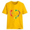 thumbnail image 5 of Fesfesfes Shirt for Women Valentine's Day Fashion Woman Causal Round-Neck Printing Blouse Short Sleeve T-Shirt Tops T Shirt Pack 6(M), 5 of 5