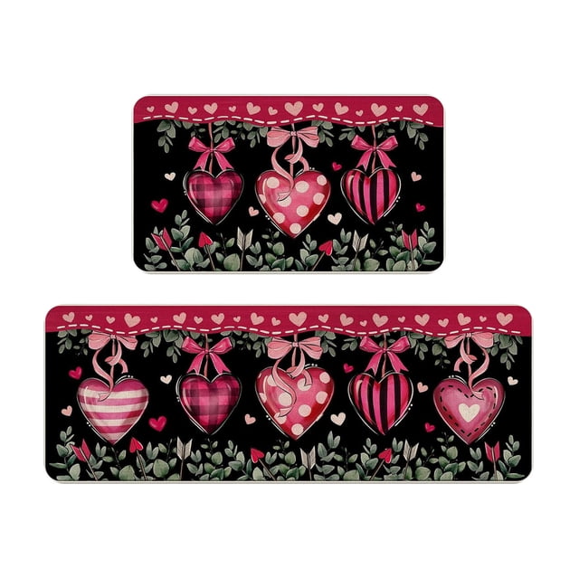 RKSTN Area Rug Valentine's Day Themed Carpet Non Slip Door Mat Absorbent Bathroom Porch Mat Non Slip Home Decor Door Mat