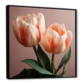 thumbnail image 2 of Designart "Tulip Serenity In Soft Hues II" Tulips Floater Framed Wall Decor, 2 of 5