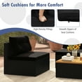 thumbnail image 6 of Gymax 5 Piece Outdoor Furniture Set w/ Seat & Back Cushions Acacia Wood Tabletop Black, 6 of 9