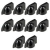 Durable Pack of 10 Volume Knobs Buttons for Electric Guitar Accessory 0.57 x 0.9inch Black