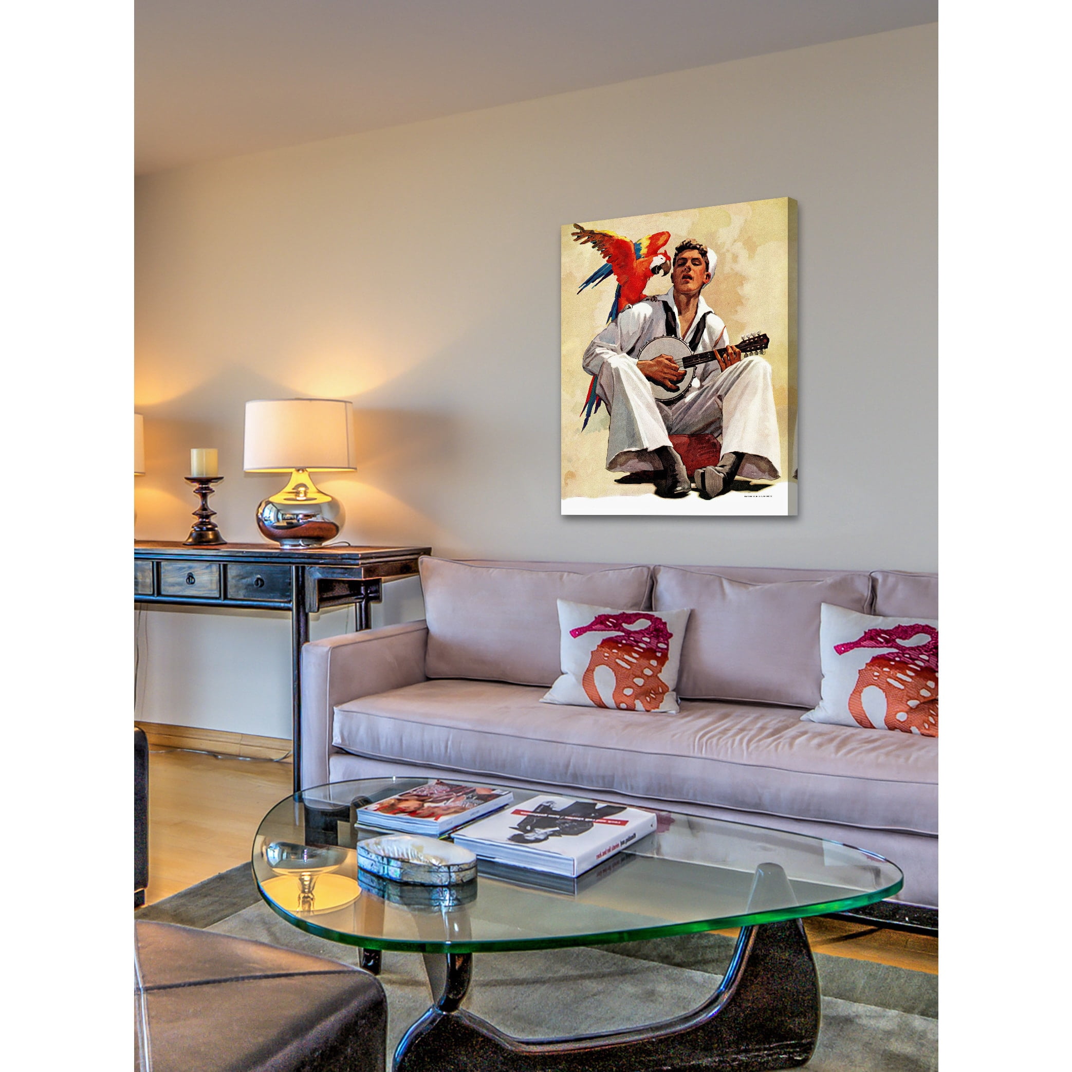"Banjo Player" Painting Print on Wrapped Canvas