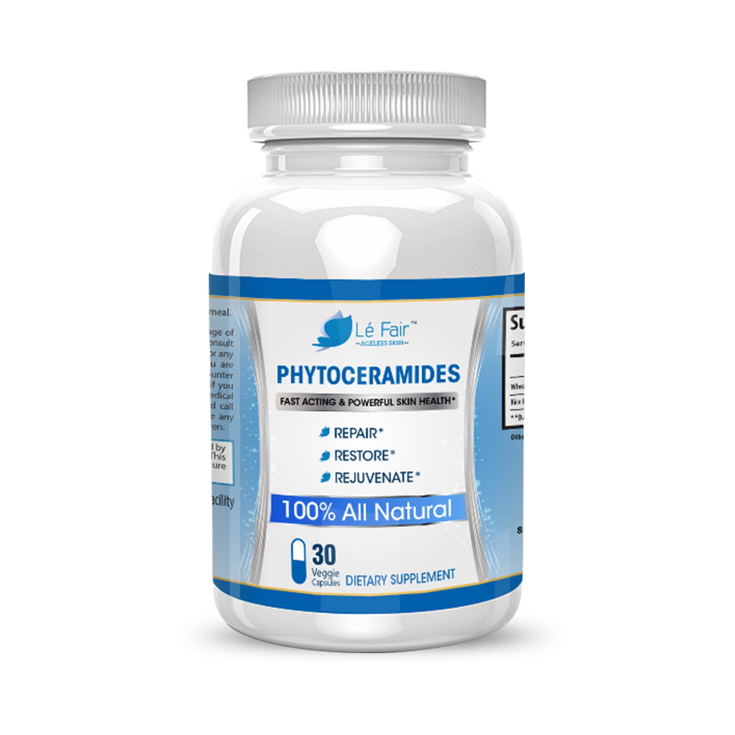 Phytoceramides Capsules  Hair Skin & Nail Vitamins  Vegetarian Rice