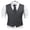 Dark Grey, variant on Men's Business Suit Vest,Slim Fit Formal Skinny Wedding Waistcoat,