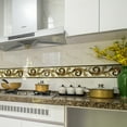 thumbnail image 2 of European Wallpaper Border Sticker Gold-plated Simulation Tiles Waist Line Wall Sticker Waterproof Self Adhesive PVC Wallpaper Border (500X10CM), 2 of 9