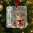 thumbnail image 2 of Christmas Cash Gift Ornament, Acrylic Money Holder with Reindeer Portrait Design for Xmas Tree Decor, 2 of 6