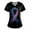 A001_Black, variant on LHVUOA Womens Breast Cancer Scrub Tops Short Sleeve Pink Ribbon Printed Vneck Tops Breast Cancer Awareness T-Shirts Casual Caregiver T Shirts