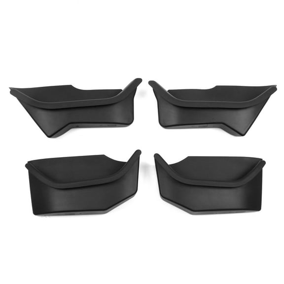Ikon Motorsports 4PCS TPE Full-Cover Front Rear Door Side Storage Box Organizer Door Tray Organizer Interior Accessories Compatible with 2024-2025 Tesla Model 3 Highland, Black