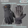thumbnail image 3 of Guantes de invierno negros aislantes Wells Lamont para hombre, talla grande, 3 of 4