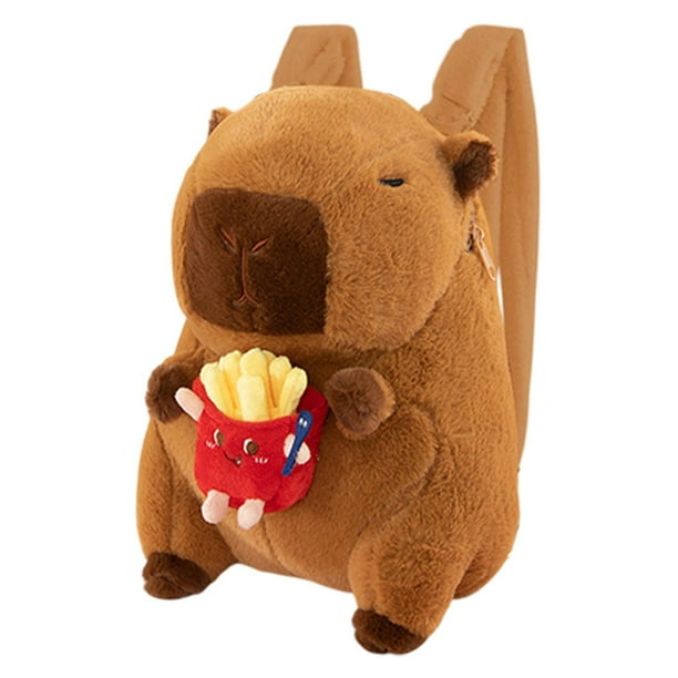 Mochila de peluche de para uso diario, para niños, para mochileros al aire libre y en interiores Papas fritas