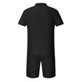 thumbnail image 4 of Rciityk Mens 2 Piece Zip Tracksuit Short Sleeve Shirt and Shorts Sets Summer Outfits Casual Solid Turndown Zip Pullover Sports Short Sleeve Suit, 4 of 4
