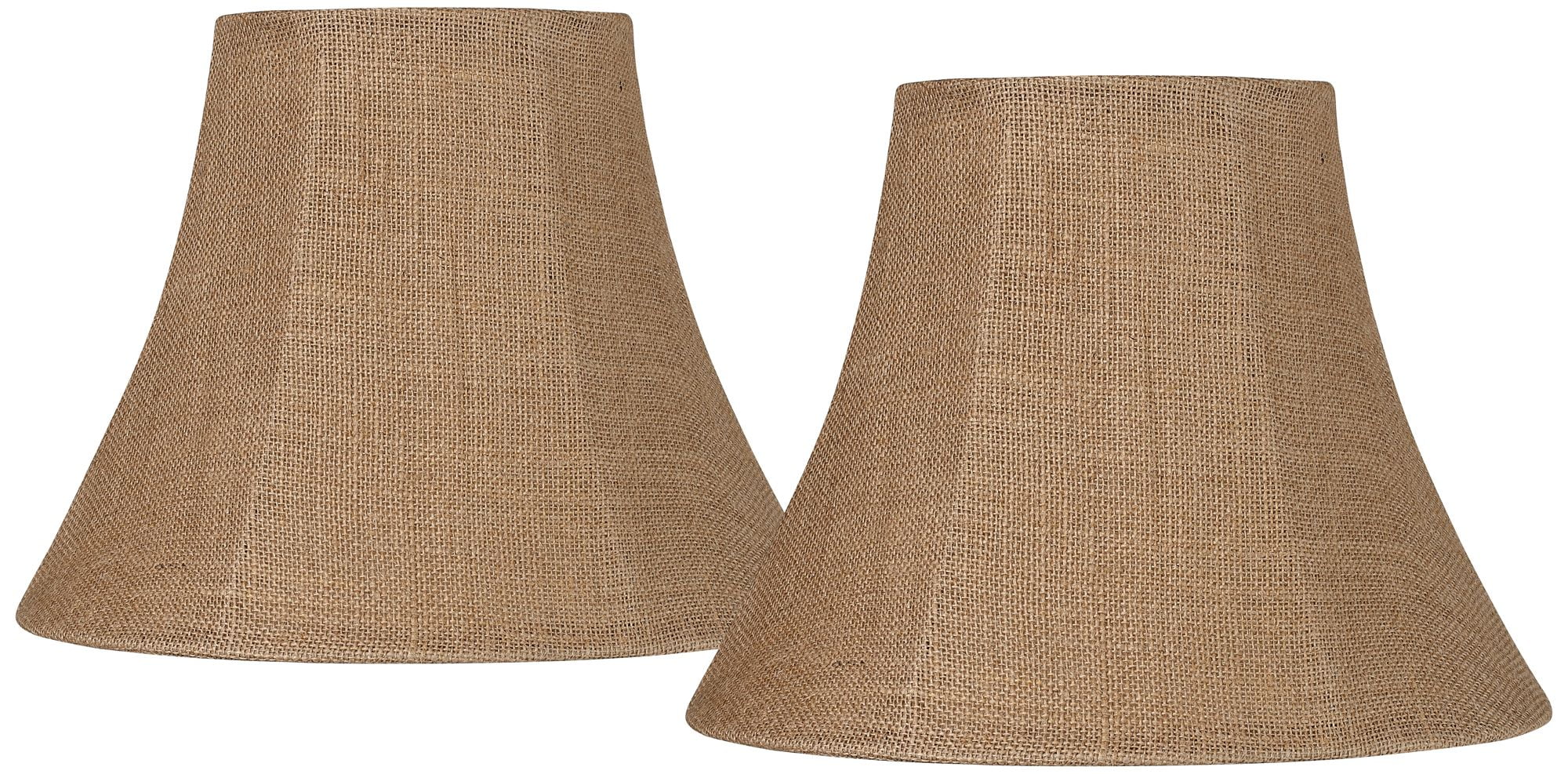 Springcrest Set of 2 Bell Lamp Shades Natural Medium 7" Top x 14