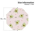 thumbnail image 2 of Fuzoiu Avocado Doing Sport Yoga Print Leather Coasters Set,Drink Coasters Set of 4,for Tabletop Protection, Durable PVC Coasters,Home Décor and Housewarming Gift-Octagon, 2 of 6