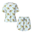 thumbnail image 4 of Naloa Cartoon Sea Turtle Women's Short-Sleeved Pajama Set, Loungewear, Summer pajamas, Breathable Cozy - 3X-Large, 4 of 9