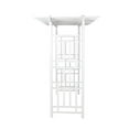 thumbnail image 3 of Pearington Arched Trellis Garden Arbor, White PVC, 3 of 8