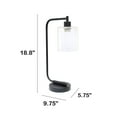 thumbnail image 4 of Lalia Home Modern Iron Desk Lamp with Glass Shade Black, 4 of 6