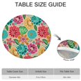 thumbnail image 6 of Pioneer Flower Floral Print Pattern Round Fitted Tablecloth with Elastic Edge,Dining Table Cover Waterproof,Outdoor Round Tablecloth for Camping,Dining,Indoor and Outdoor, 6 of 7