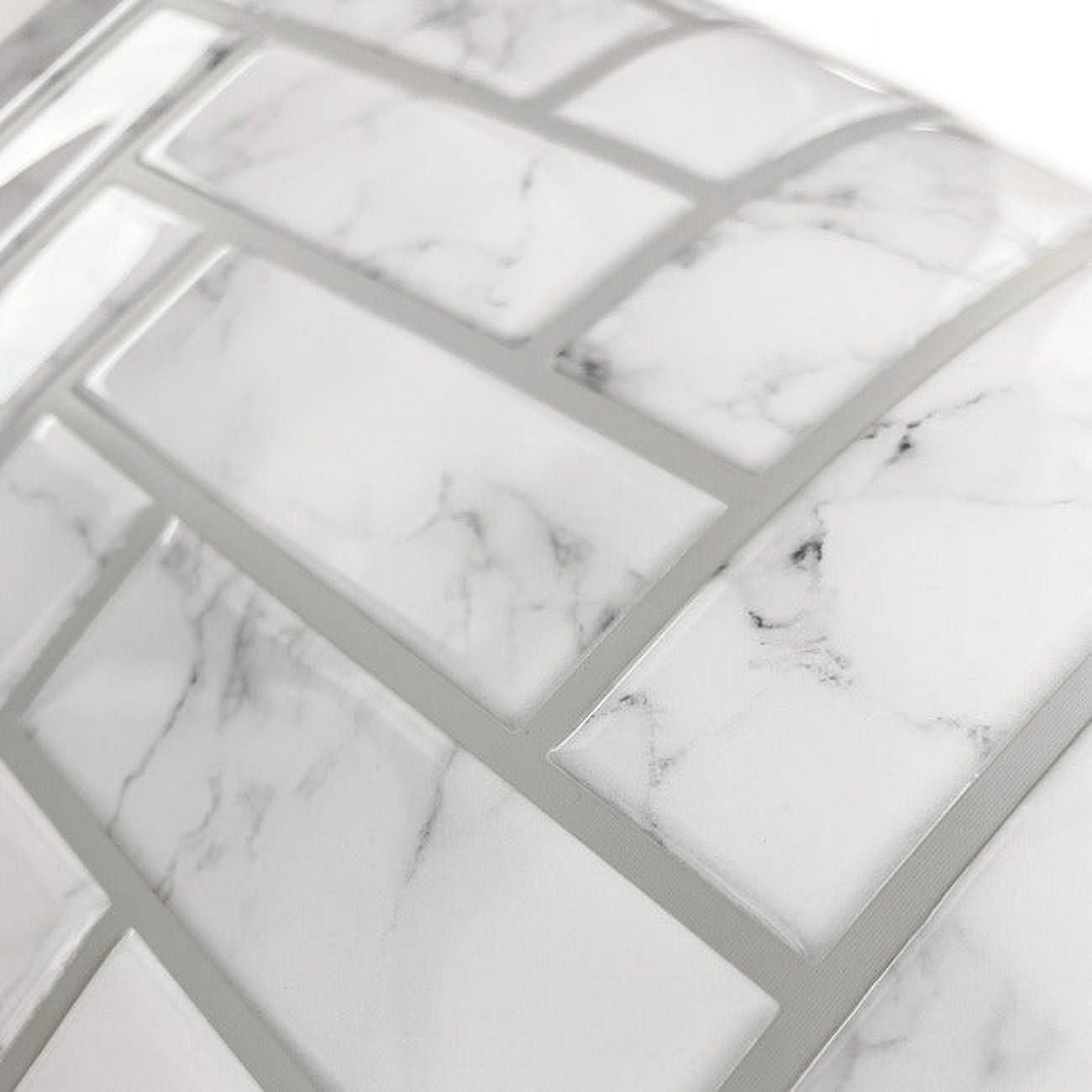 Marble Herringbone Peel And Stick Backsplash