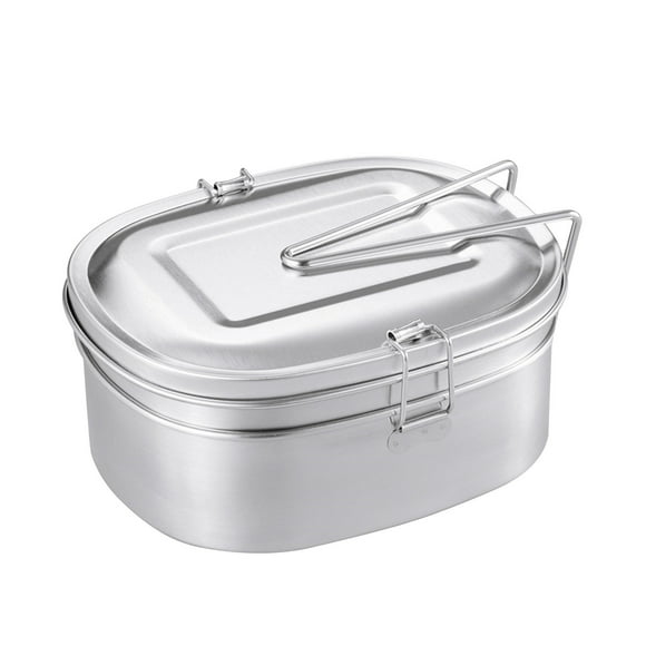 EGNMCR Storage Containers Stainless Steel Student Adult Lunch Box, 2 Layer Insulation Bento Lunch Box For Kids,School Cafeteria Lunch Box Canteen, Leak Proof, Microwaveable Feature lunch boxes