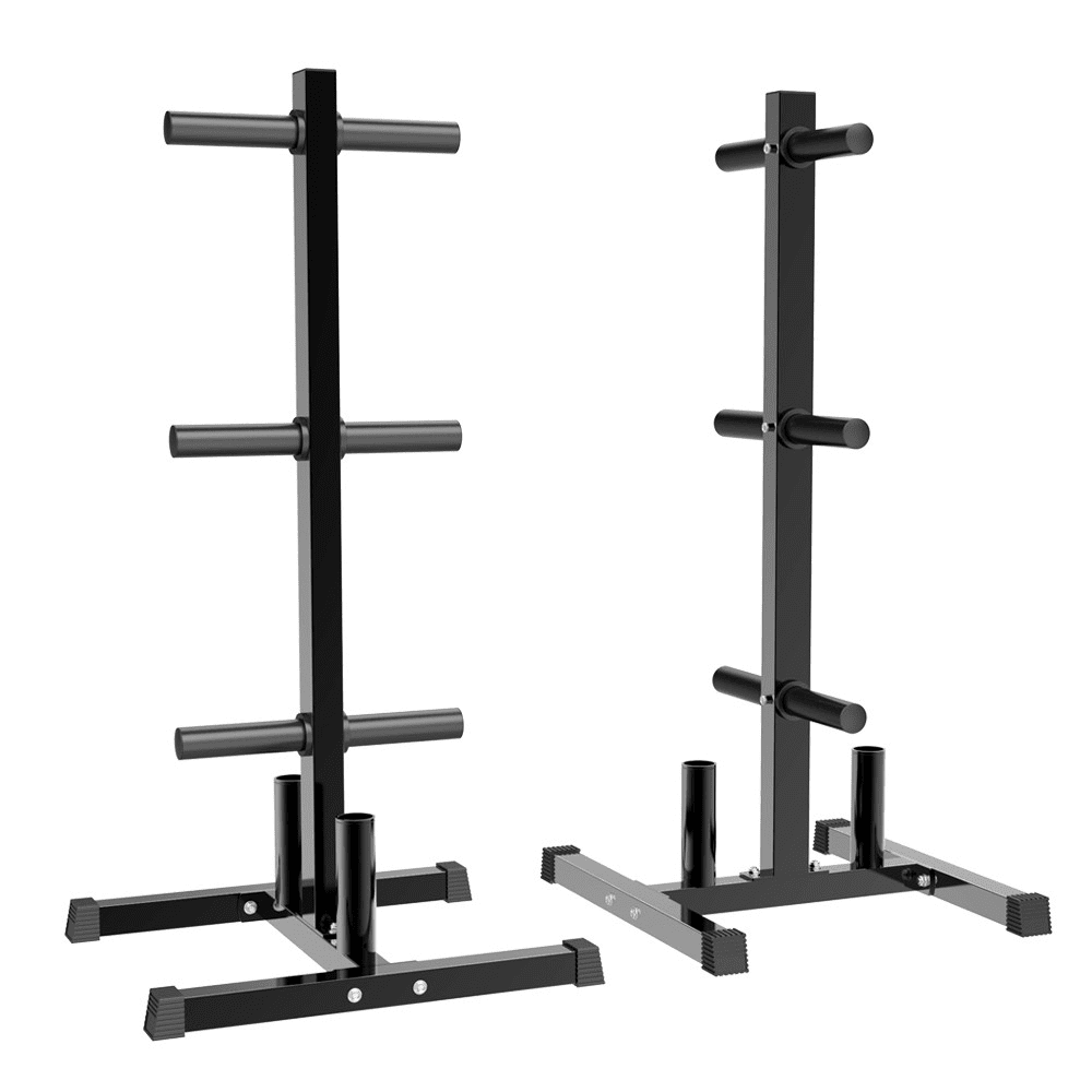 Alden Design Olympic Plate & Bar Holder Weight Bumper Plates Tree Stand Rack
