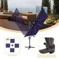 thumbnail image 4 of FLAME&SHADE 9×9FT Square Cantilever LED Umbrella For Your Outdoor Space – 240g Solution-Dyed Fabric, Aluminum Frame, and Innovative 360° Rotation System,Navy Blue, 4 of 6