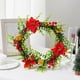 thumbnail image 4 of Xihbxyly Corona Navideña con Diseño de Anillo de Vela Artificial, Luz Led Cálida, Ideal para Interiores y Exteriores, Ideal para Celebraciones Navideñas, Estilo Ratán con Frutos Rojos, 33 X 33 X 5 Cm, 4 of 6